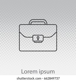 Briefcase (case), the line icon