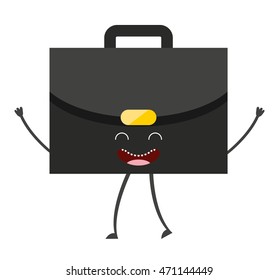 briefcase character isolated icon vector illustration design