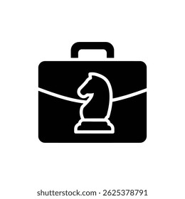 Briefcase with Chess Knight Inside - Business and Strategic Thinking