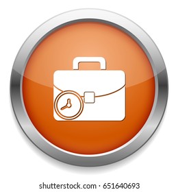 Briefcase and clock icon