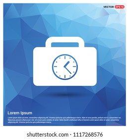 Briefcase with Clock Icon - Free vector icon