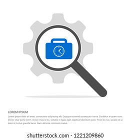 Briefcase with Clock Icon - Free vector icon