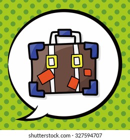 briefcase color doodle, speech bubble