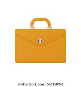 Briefcase, color icon isolated on a white background.