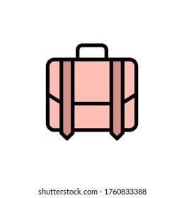 Briefcase colored line icon. Simple colored element illustration. Briefcase concept outline symbol design from Bag set