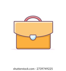 Briefcase colorful icon. Vector isolated illustration.