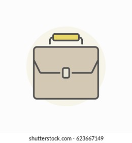 Briefcase colorful icon - vector sign or design element