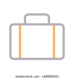 briefcase colour line vector icon