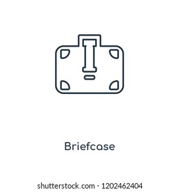 Briefcase concept line icon. Linear Briefcase concept outline symbol design. This simple element illustration can be used for web and mobile UI/UX.