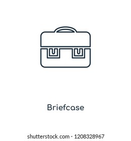 Briefcase concept line icon. Linear Briefcase concept outline symbol design. This simple element illustration can be used for web and mobile UI/UX.