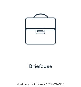 Briefcase concept line icon. Linear Briefcase concept outline symbol design. This simple element illustration can be used for web and mobile UI/UX.