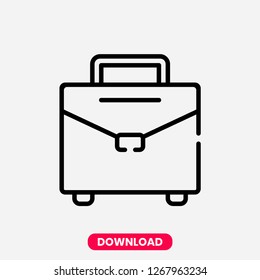 Briefcase concept line icon. Simple element illustration. Briefcase concept outline symbol design. Can be used for web and mobile UI/UX . Modern vector style.