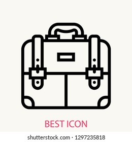 Briefcase concept line icon. Simple element illustration. Briefcase concept outline symbol design. Can be used for web and mobile UI/UX . Modern vector style