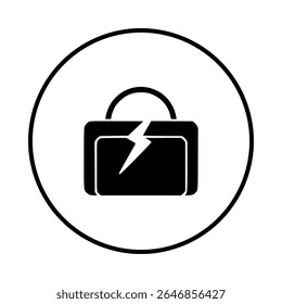 O porta-arquivos com crack mostra perda ou desligamento de emprego. Ideal para gráficos de RH, visuais de emprego e necessidades de design de dispensa temporária.