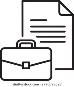 Briefcase Document Business File Icon