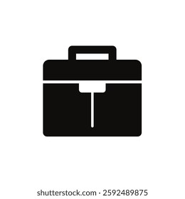 Briefcase, document case, - simple vector icon