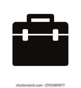 Briefcase, document case, - simple vector icon