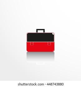 Briefcase for documents. Vector icon.