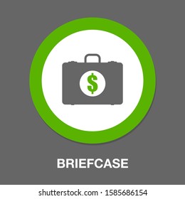 briefcase dollar icon. flat illustration of briefcase dollar - vector icon. briefcase dollar sign symbol
