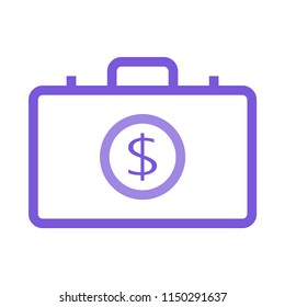 briefcase dollar luggage 