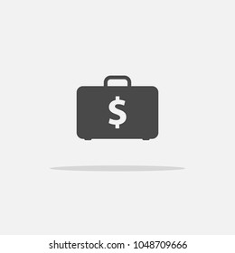 briefcase with dollar sign vector icon