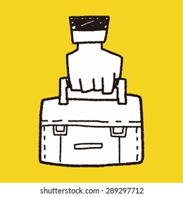 briefcase doodle drawing