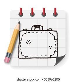 briefcase doodle drawing