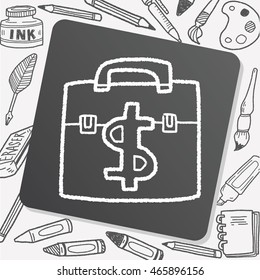 briefcase doodle drawing