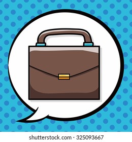 briefcase doodle, speech bubble