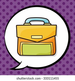 briefcase doodle, speech bubble
