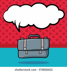 briefcase doodle, speech bubble