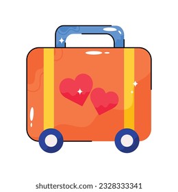 Briefcase doodle vector outline Sticker. EPS 10 file