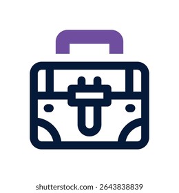 briefcase duotone icon. Sleek and modern vector icon for websites, mobile apps, marketing materials, and corporate design. Fully scalable and ready to use.