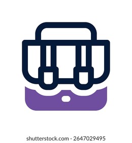 ícone de dois tons da pasta. Ícone vetorial moderno e elegante para sites, aplicativos móveis, materiais de marketing e design corporativo. Totalmente dimensionável e pronto para uso.