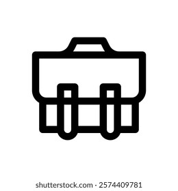 Briefcase. Editable stroke vector icon.