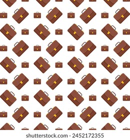 Diseño de Ilustración vectorial de patrón repetitivo multicolor de moda de maletín