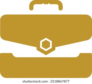 Briefcase Fill Icon Design In Yellow Color