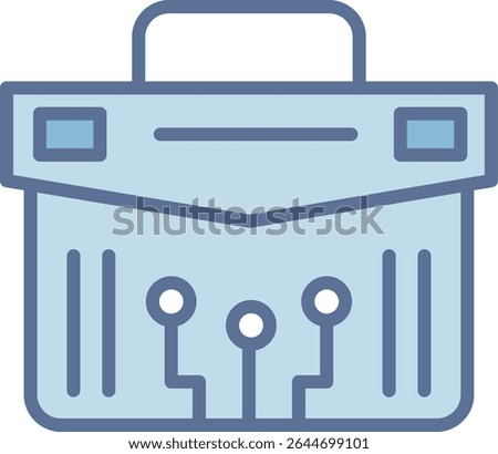 Briefcase Filled Blue Tone Icon
