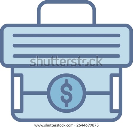 Briefcase Filled Blue Tone Icon