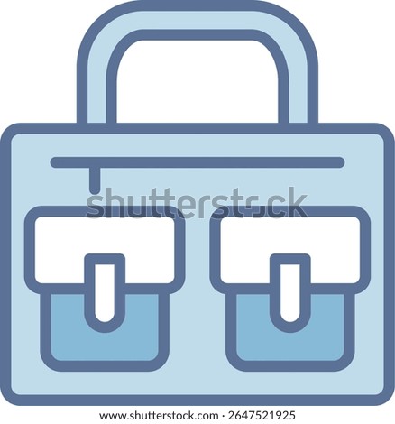 Briefcase Filled Blue Tone Icon