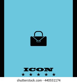 Briefcase flat icon. Bag illustration.