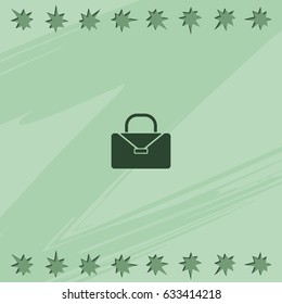 Briefcase flat icon. Bag illustration.