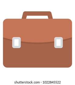 Briefcase flat icon, business bag concept