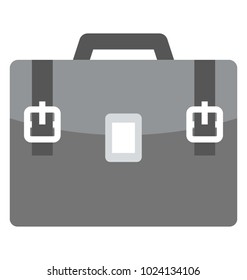 Briefcase flat icon, business bag concept