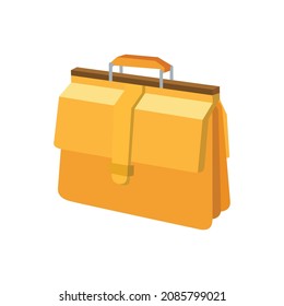 Icono plano de maletín aislado en fondo blanco Ilustración de vectores