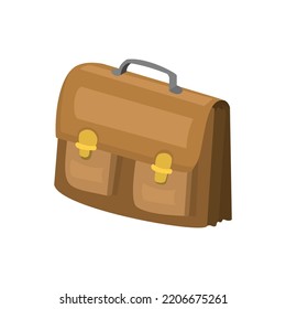 Briefcase flat icon isolated on white background. Vector illustration