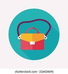 Briefcase flat icon with long shadow,eps10
