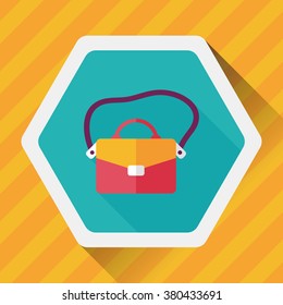 Briefcase flat icon with long shadow,eps10