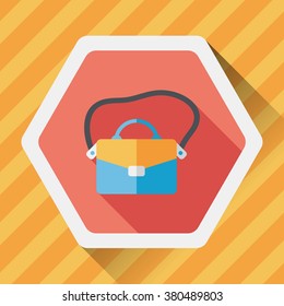 Briefcase flat icon with long shadow,eps10