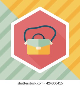 Briefcase flat icon with long shadow,eps10